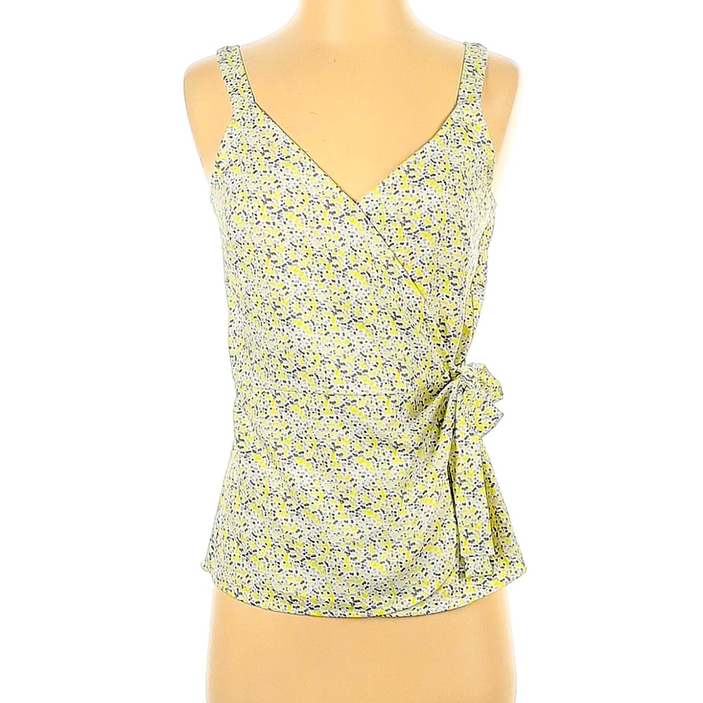 Banana Republic Wrap Shirt Sleeveless With Side Knot Tie Size Large